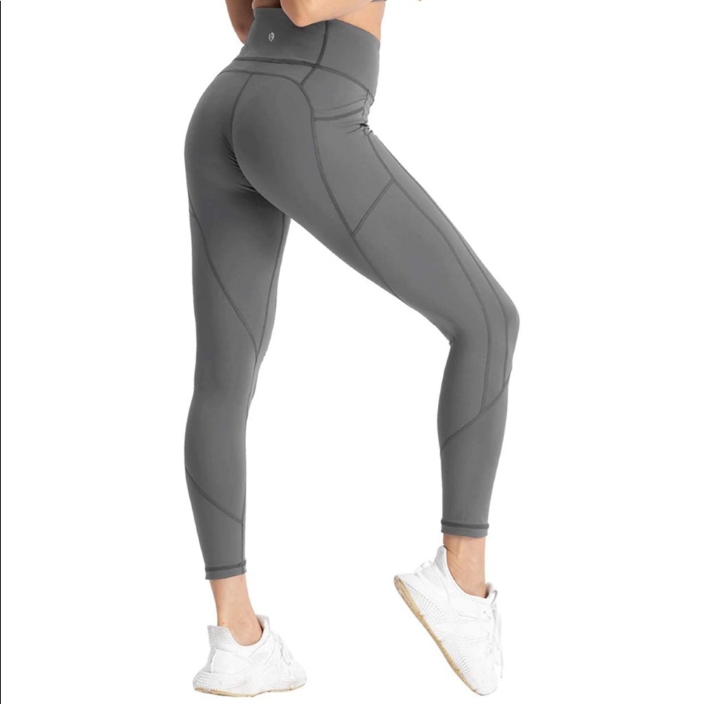 ✨ Coastal Rose grey 7/8 leggings with pocket NWT